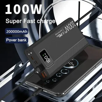 100W Galios Banko 50000mAh 4 USB Super Greito Įkrovimo Nešiojamų Powerbank už 