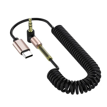 3,5 mm USB C Tipo Male Kabelio Adapteris, Laidas, Automobilio garso sistemos, Kabeliai