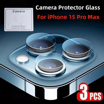 3PCS Kamera Raštas Stiklo iPhone 15 14 Pro Max Pilnas draudimas Fotoaparato Objektyvo Stiklo Plėvelė iPhone 14 Pro 15 Pro 15 