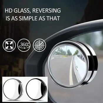 Aklojoje Veidrodžių Plataus Kampo Blind Spot Automobilių Veidrodėliai HD Stiklo Frameless Turas išoriniai Reguliuojamas Plataus Kampo Stick