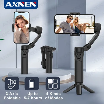 AXNEN F5 PLIUS 3-Ašis, Gimbal, Sulankstomas Išmanųjį telefoną, Nešiojamą Telefoną Vaizdo Įrašymo Vlog Stabilizatorius 