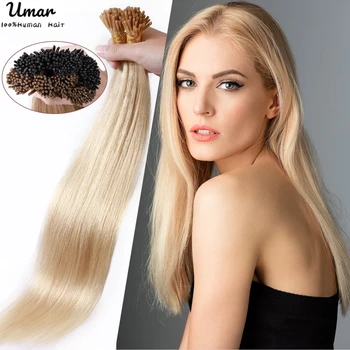 Aš Patarimas Plaukų priauginimas Remy Human Hair 1.2 cm Keratino Natūralių Plaukų Pratęsimo Moterų Nagų Obligacijų Kapsulė Tiesiu Plaukų priauginimas