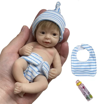 Baigė Reborns Kūdikių Lėlės Miniatiūriniai Skalbti Silikono Viso Kūno Kūdikių Lėlės Žaislas Su Atvira Ryškus Akių Vaikams Gimtadienio Dovanos