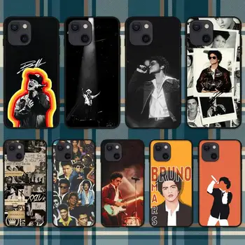 Bruno Mars Amerikos vyrų dainininkas Telefono dėklas Skirtas iPhone 11 12 Mini Pro 13 14 XS Max X 8 7 6s Plius 5 SE XR Shell