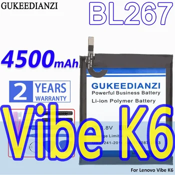 Didelės Talpos GUKEEDIANZI Baterija BL272 BL267 5100mAh 4500mAh Lenovo Vibe K6 K33a48 K33b36 K3