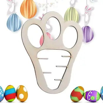 Easter Bunny Trafaretas Pėdsakus, Velykų Zuikis Pėdsaką Medienos Ruošiniai Daugkartinio naudojimo Kūrybos 