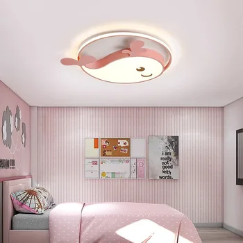 Led lubų šviesos lempa, vaikų kambario, miegamojo, namų vėdinimo Animacinių filmų Banginis šiuolaikinės plafonnier chambre enfant lampara techo lamparas