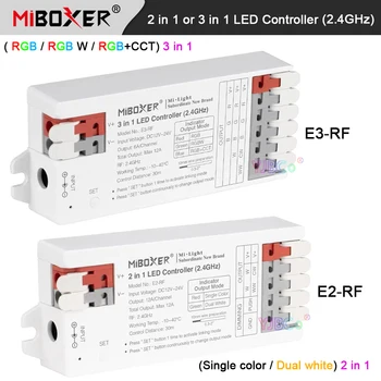 Miboxer 2.4 G RF Nuotolinio valdymo Vieną spalvą/Dual balta 2 in 1 LED Juostos lempos Valdiklis RGB/RGBW/RGBCCT 3 1. Šviesos juostelė Blankesnė