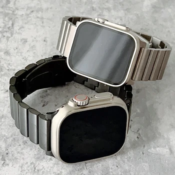 Prabanga Titano Diržu, Apple Watch 8 Ultra 49mm 45mm 44mm 42mm Metalinė Verslo Apyrankė iWatch Serija 7 6 5 4 SE Apyrankė