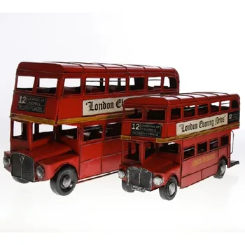Retro dviaukštis Autobusas didžiosios Britanijos Londono Stiliaus Apdaila Modelio Raudonos Autobusų Modelio Autobusų Modelis