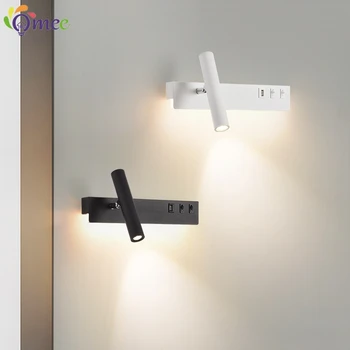 Sienos lempa USB šiuolaikinės kūrybos led paprasta, gyvenamasis kambarys sofos fono sienos dekoratyvinis lempa lempa miegamojo, naktiniai staleliai, lempa