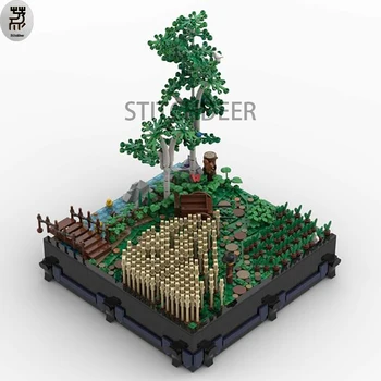 StitchDeer 1785PCS SS Kraštovaizdis Su Laukų ir Medžių Mano Viduramžių Pilis Statybinių Blokų Montavimas Žaislas Plytų Atostogų Dovanų