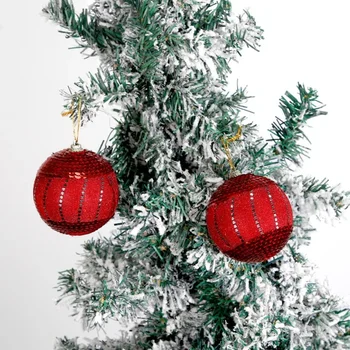 Tarpvalstybinės naujas 8,5 CM raudona Kalėdų kamuolys pakabukas 