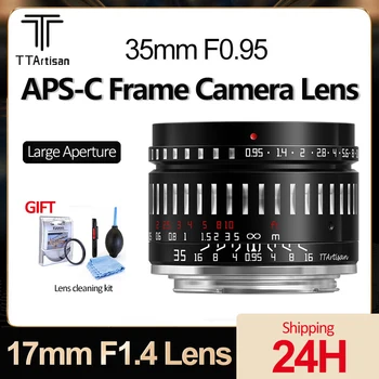 TTArtisan 35mm F0.95 didelę Diafragmą APS-C Fotoaparato Objektyvas Fiksuoto Židinio Objektyvas Sony E Mount Fujifilm X 