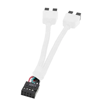 USB 2.0 9Pin Splitter Cable 1 2 Pratęsimas Ekranas Padidina Duomenų Perdavimo Greitį ir Užtikrina Patikimą T3EB