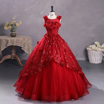 YUDX Suknelės Poliesteris Visų Amžiaus Išskirtinį Gėlių Tiulis Visiškai Quinceanera Suknelės Prom Dresses Laikas-ribotas