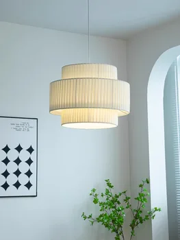 Šiuolaikinės prancūzų Kreminės Stiliaus LED Šviestuvo Miegamasis Sieniniai šviestuvai Namų Dekoracijas Loft Kabo Lempa Audinio Led Blizgesio Įrenginiai